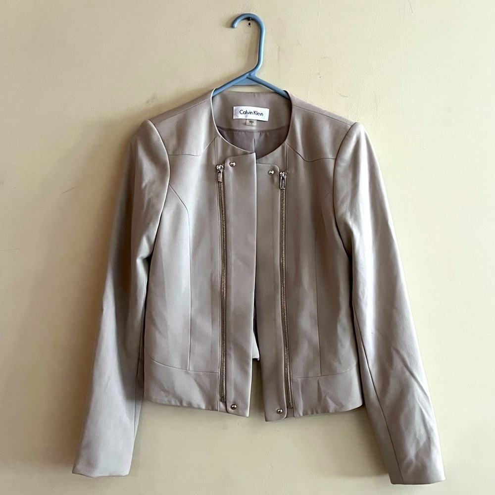 Womens Calvin Klein Beige Blazer